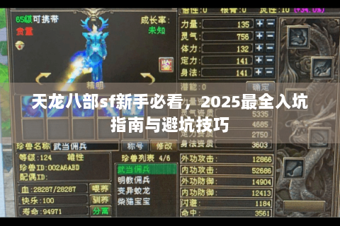 天龙八部sf新手必看，2025最全入坑指南与避坑技巧