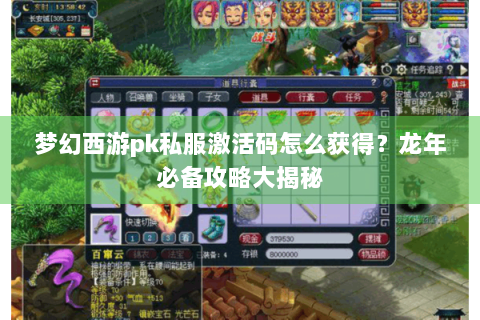 梦幻西游pk私服激活码怎么获得？龙年必备攻略大揭秘