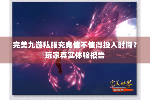 完美九游私服究竟值不值得投入时间？玩家真实体验报告