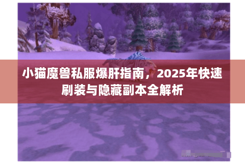 小猫魔兽私服爆肝指南，2025年快速刷装与隐藏副本全解析