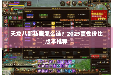 天龙八部私服怎么选？2025高性价比版本推荐