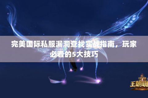 完美国际私服漏洞查找实战指南，玩家必看的5大技巧