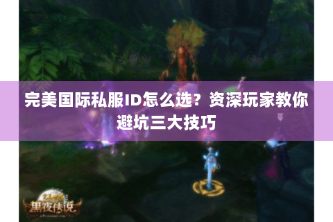 完美国际私服ID怎么选？资深玩家教你避坑三大技巧
