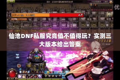 仙池DNF私服究竟值不值得玩？实测三大版本给出答案
