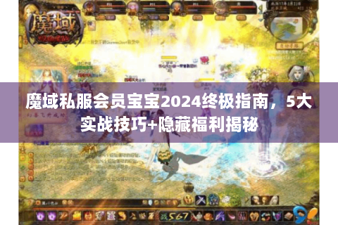 魔域私服会员宝宝2024终极指南，5大实战技巧+隐藏福利揭秘