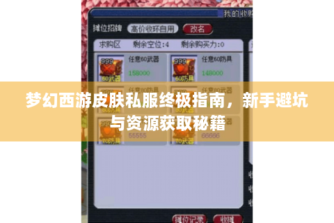 梦幻西游皮肤私服终极指南，新手避坑与资源获取秘籍