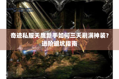 奇迹私服天鹰新手如何三天刷满神装？进阶避坑指南