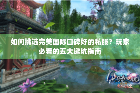 如何挑选完美国际口碑好的私服？玩家必看的五大避坑指南