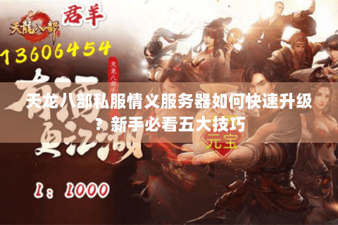 天龙八部私服情义服务器如何快速升级？新手必看五大技巧