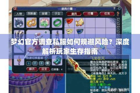 梦幻官方调查私服如何规避风险？深度解析玩家生存指南
