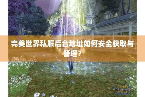 完美世界私服后台地址如何安全获取与管理？