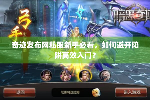 奇迹发布网私服新手必看，如何避开陷阱高效入门？