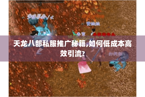 天龙八部私服推广秘籍,如何低成本高效引流?