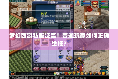 梦幻西游私服泛滥！普通玩家如何正确举报？