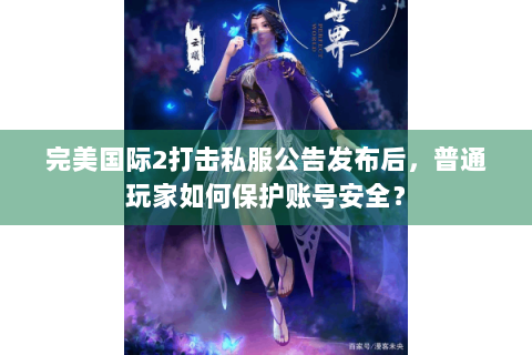 完美国际2打击私服公告发布后，普通玩家如何保护账号安全？