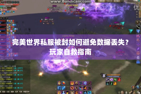 完美世界私服被封如何避免数据丢失？玩家自救指南