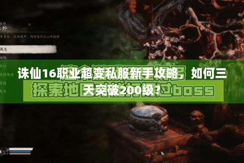 诛仙16职业超变私服新手攻略，如何三天突破200级？