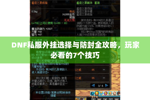 DNF私服外挂选择与防封全攻略，玩家必看的7个技巧