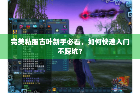 完美私服古叶新手必看，如何快速入门不踩坑？