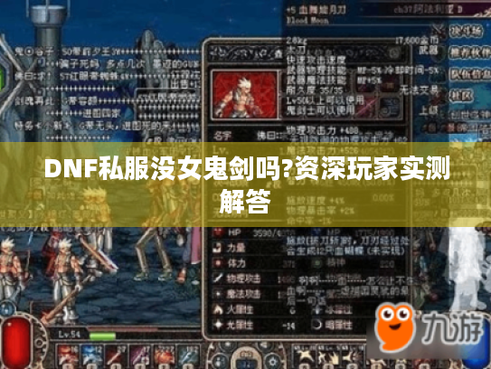 DNF私服没女鬼剑吗?资深玩家实测解答