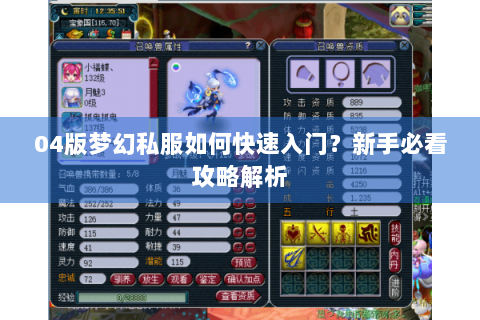 04版梦幻私服如何快速入门？新手必看攻略解析