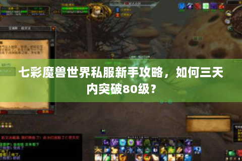 七彩魔兽世界私服新手攻略，如何三天内突破80级？