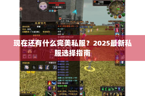 现在还有什么完美私服？2025最新私服选择指南