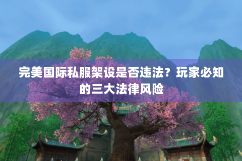 完美国际私服架设是否违法？玩家必知的三大法律风险