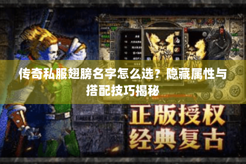 传奇私服翅膀名字怎么选？隐藏属性与搭配技巧揭秘