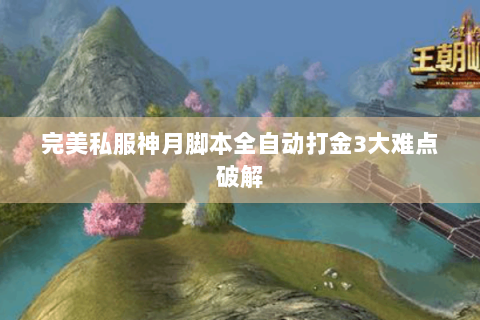 完美私服神月脚本全自动打金3大难点破解