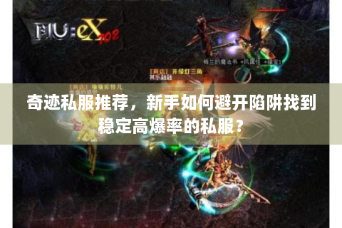 奇迹私服推荐，新手如何避开陷阱找到稳定高爆率的私服？