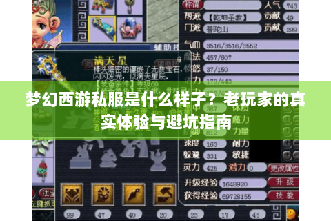 梦幻西游私服是什么样子？老玩家的真实体验与避坑指南