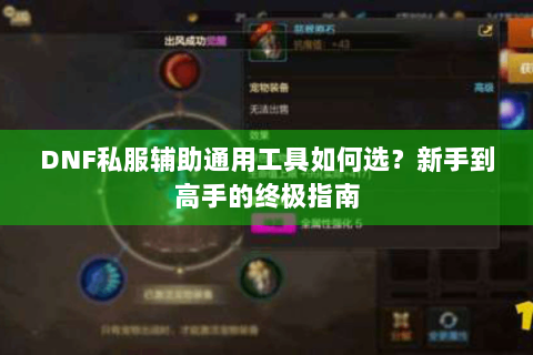 DNF私服辅助通用工具如何选？新手到高手的终极指南