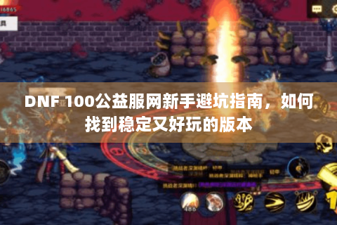 DNF 100公益服网新手避坑指南，如何找到稳定又好玩的版本