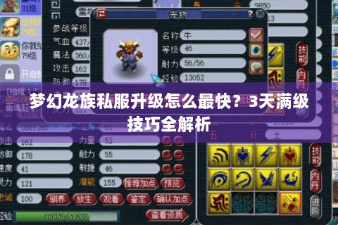 梦幻龙族私服升级怎么最快？3天满级技巧全解析