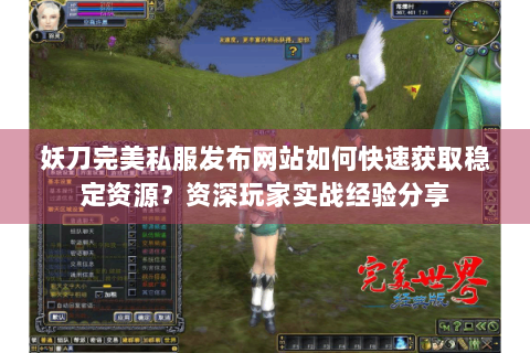 妖刀完美私服发布网站如何快速获取稳定资源？资深玩家实战经验分享