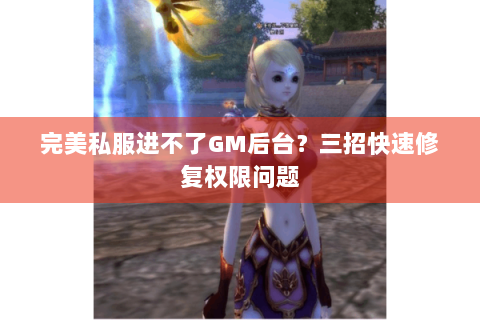 完美私服进不了GM后台？三招快速修复权限问题