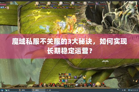 魔域私服不关服的3大秘诀，如何实现长期稳定运营？