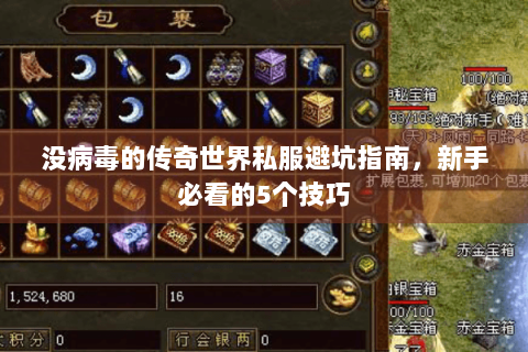 没病毒的传奇世界私服避坑指南，新手必看的5个技巧