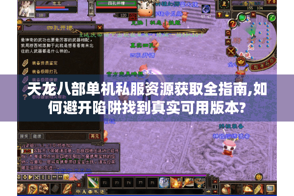 天龙八部单机私服资源获取全指南,如何避开陷阱找到真实可用版本?