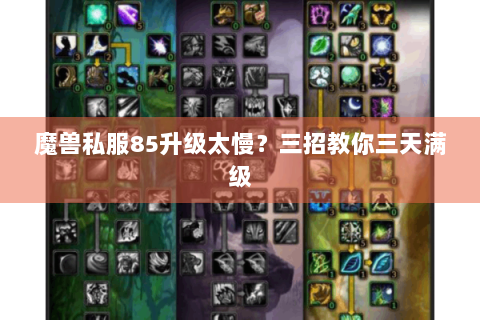 魔兽私服85升级太慢？三招教你三天满级