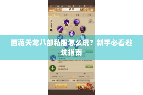 西藏天龙八部私服怎么玩？新手必看避坑指南
